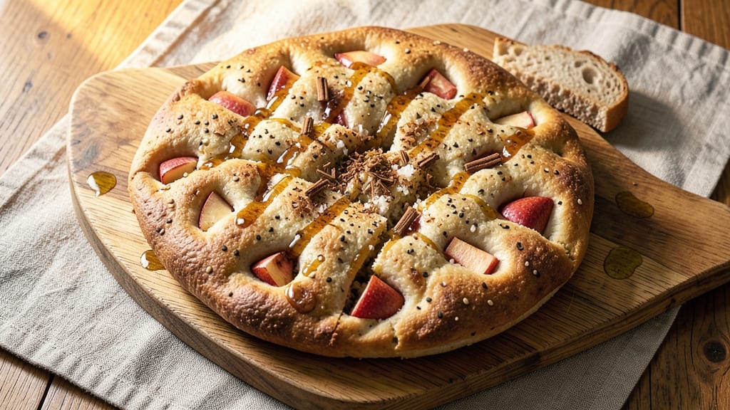 Apple Cinnamon Focaccia Bread Recipe: Warm Spice Infusion With Crusty Edges