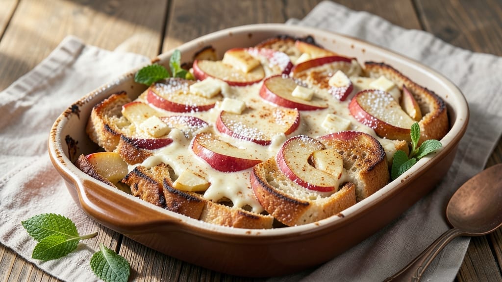 Apple Fritter Bread Pudding Recipe: Caramelized Apples and Cinnamon Swirls in One Bite