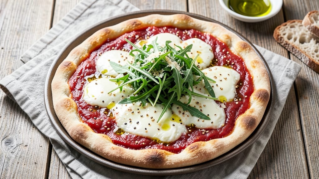 Arugula Flatbread Pizza Recipe: Peppery Greens and Cheesy Melt Magic