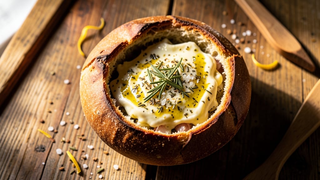 Artisan Bread Bowl Recipe: Hollowed Loaf for Hearty Soup Servings