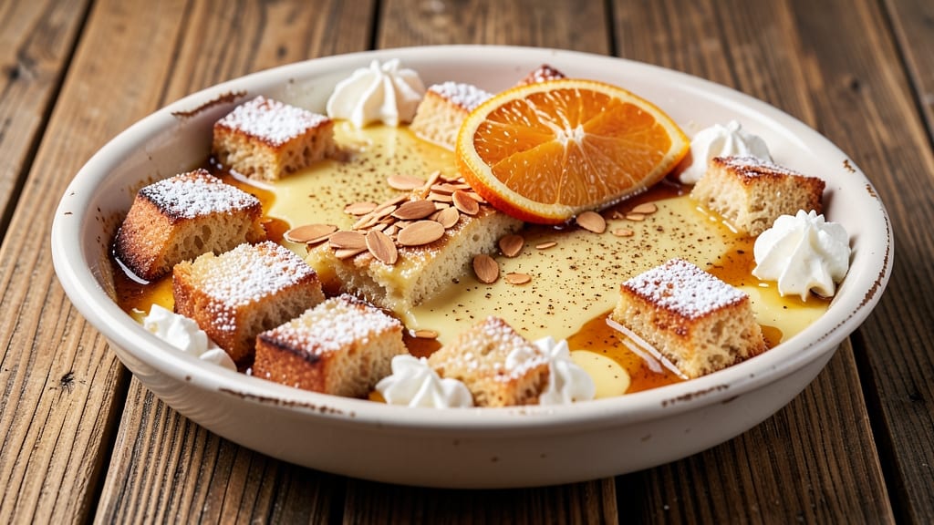 Arabic Bread Pudding Recipe: Cardamom-Spiced Warmth With Toasted Almond Crunch