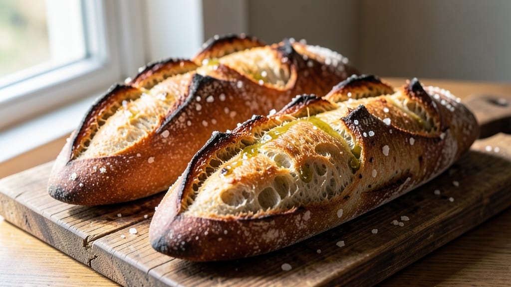 Artisan Ciabatta Bread Recipe: Airy Holes and Crusty Gold in One Bake