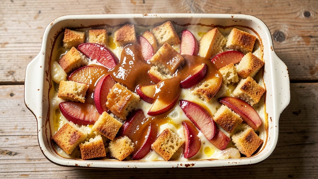 Apple Bread Pudding Recipe With Condensed Milk: Ultra-Rich Caramel Swirls in One Bowl