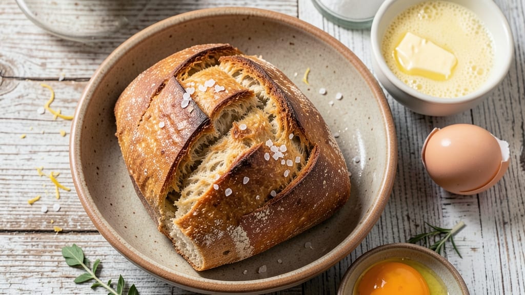 All-Purpose Flour Yeast Bread Recipe: Foil-Sealed Rise for Artisan Crust Without Kneading